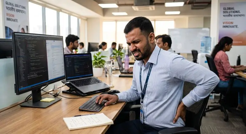 Lower Back Pain While Sitting: Causes, Warning Signs & Physiotherapy Treatment