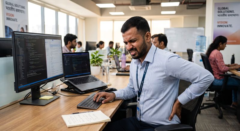 Lower Back Pain While Sitting: Causes, Warning Signs & Physiotherapy Treatment